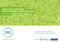 How to Plan and Deliver Environmentally Sustainable Events