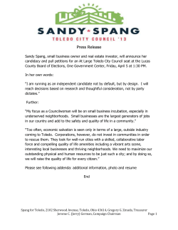 See resume attached for further detail. Sandy Spang