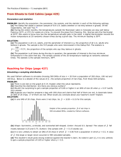The Practice of Statistics &ndash; 7.1 examples (KEY) From Ghosts to Cold