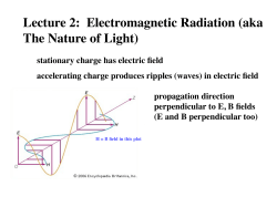 Lecture 2: Electromagnetic Radiation (aka The Nature of Light)