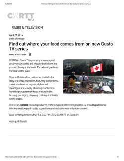 Find out where your food comes from on new Gusto TV series