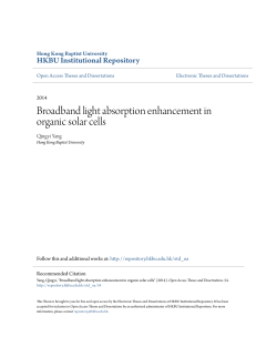 Broadband light absorption enhancement in organic solar cells