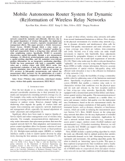 Mobile Autonomous Router Systems