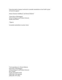 Characterization of genes involved in ceramide metabolism in the