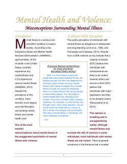 Mental Health and Violence - College of Social Sciences and Public