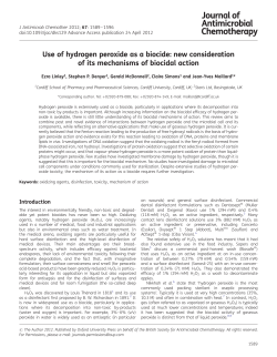 Use of hydrogen peroxide as a biocide
