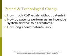 Patents and Technological Change