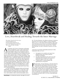 Love, Heartbreak and Healing: Towards the Inner Marriage