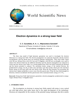 Electron dynamics in a strong laser field