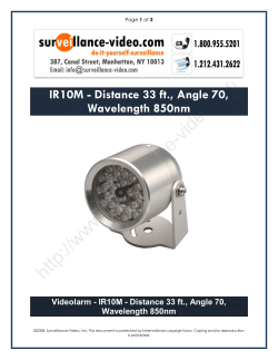 IR10M - Distance 33 ft., Angle 70, Wavelength 850nm