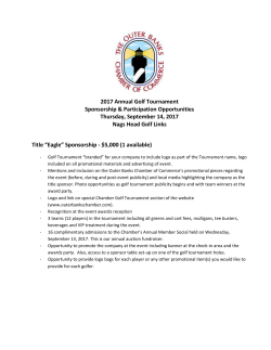 2017 Golf Tournament Sponsor Opportunities