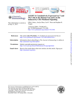 Induced by CD2-Mediated Signaling NK Cells in the Human Gut and