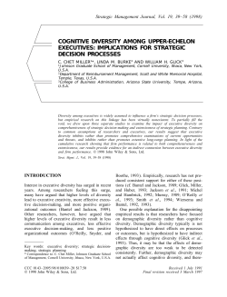 cognitive diversity among upper-echelon executives