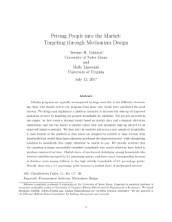Pricing People into the Market: Targeting through Mechanism Design