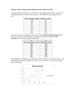 Making a Scatter Diagram With Regression Line Using Excel 2007