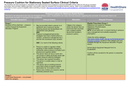 Pressure Cushion for Stationary Seated Surface