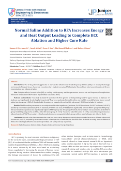 Normal Saline Addition to RFA Increases Energy