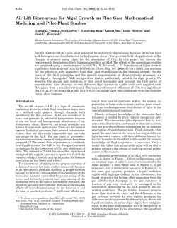 Air-Lift Bioreactors for Algal Growth on Flue Gas: Mathematical