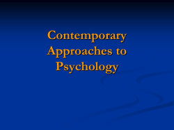 Contemporary Approaches - Streetsboro City Schools