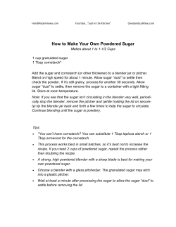 How to Make Your Own Powdered Sugar