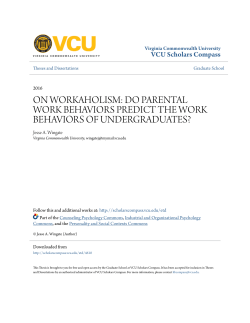 on workaholism: do parental work behaviors predict the work