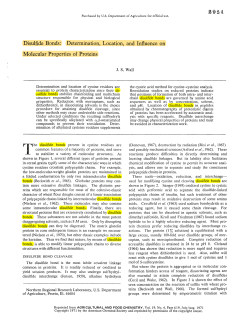 Disulfide Bonds: Determination, Location, and Influence on
