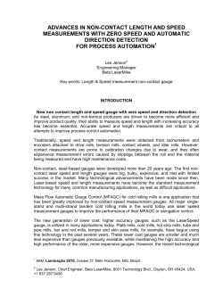 advances in non-contact length and speed