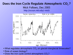 Does Atmospheric Dust Transport Control the Carbon Cycle?