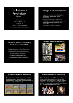 Evolutionary Psychology