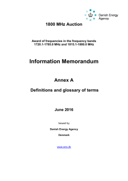 Annex A - Definitions and glossary of terms juni 2016