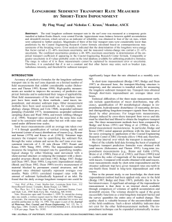 LONGSHORE SEDIMENT TRANSPORT RATE MEASURED BY