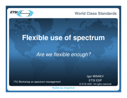 Flexible use of spectrum