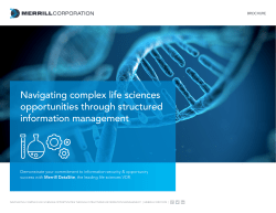 Merrill Corporation - Life Sciences Brochure