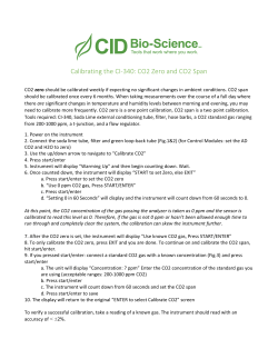 Calibrating the CI-340: CO2 Zero and CO2 Span