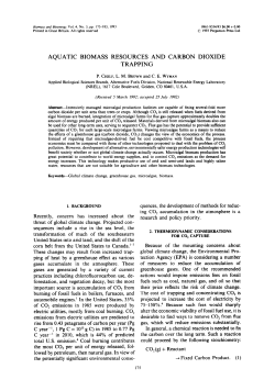 aquatic biomass resources and carbon dioxide