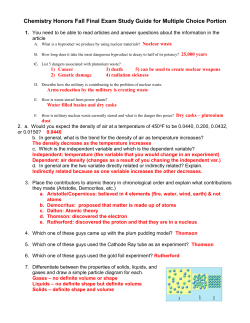 Semester 1 Study Guide