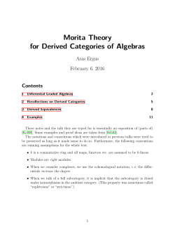 Morita Theory for Derived Categories of Algebras