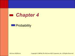 experimental outcomes Probability - McGraw