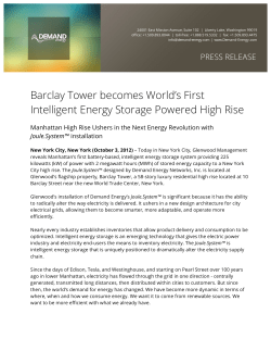 Barclay Tower becomes World`s First Intelligent