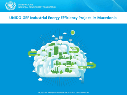 UNIDO-GEF Industrial Energy Efficiency Project in
