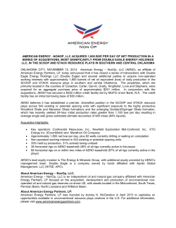 american energy &ndash;nonop, llc acquires 1800 boe per day of net