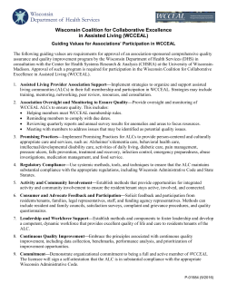 Guiding Values for Participation in WCCEAL