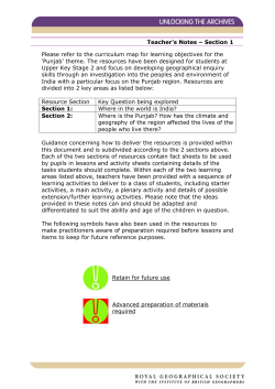 Teacher`s Notes &ndash; Section 1 Please refer to the curriculum map for