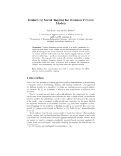 Evaluating Social Tagging for Business Process Models