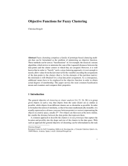 Objective Functions for Fuzzy Clustering