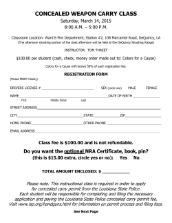 concealed weapon carry class