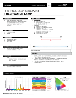 T5 HO, 48" 650nm FREShWATER LAMP