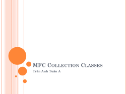 MFC COLLECTION CLASSES Trần Anh Tuấn A