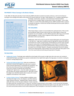 Distributed Antenna System (DAS) Case Study: Boston Subway