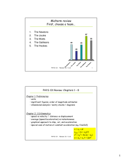 1 Midterm review First, choose a team&hellip;